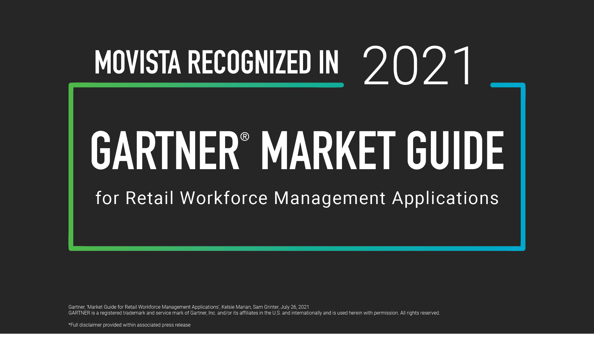 Gartner recognizes Movista in the Hype Cycle for consumer goods for retail workforce management applications