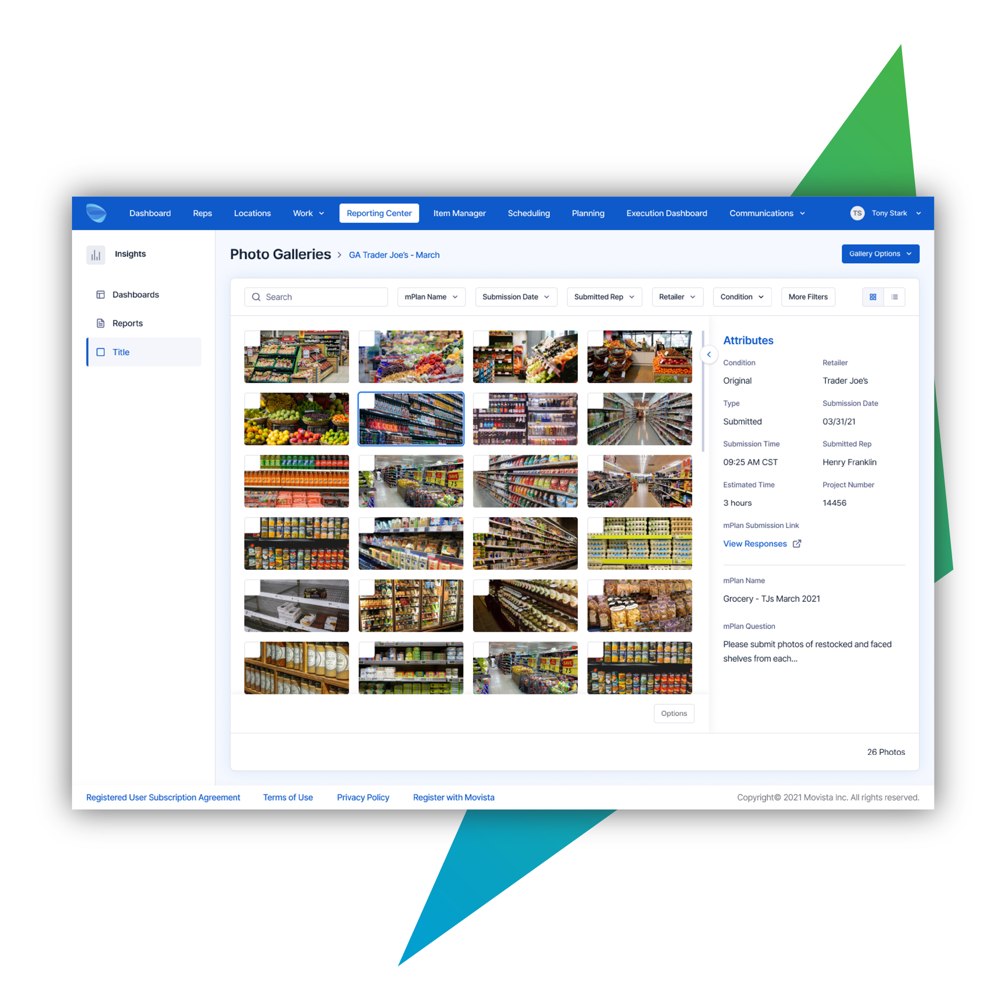 Movista - retail execution dashboard