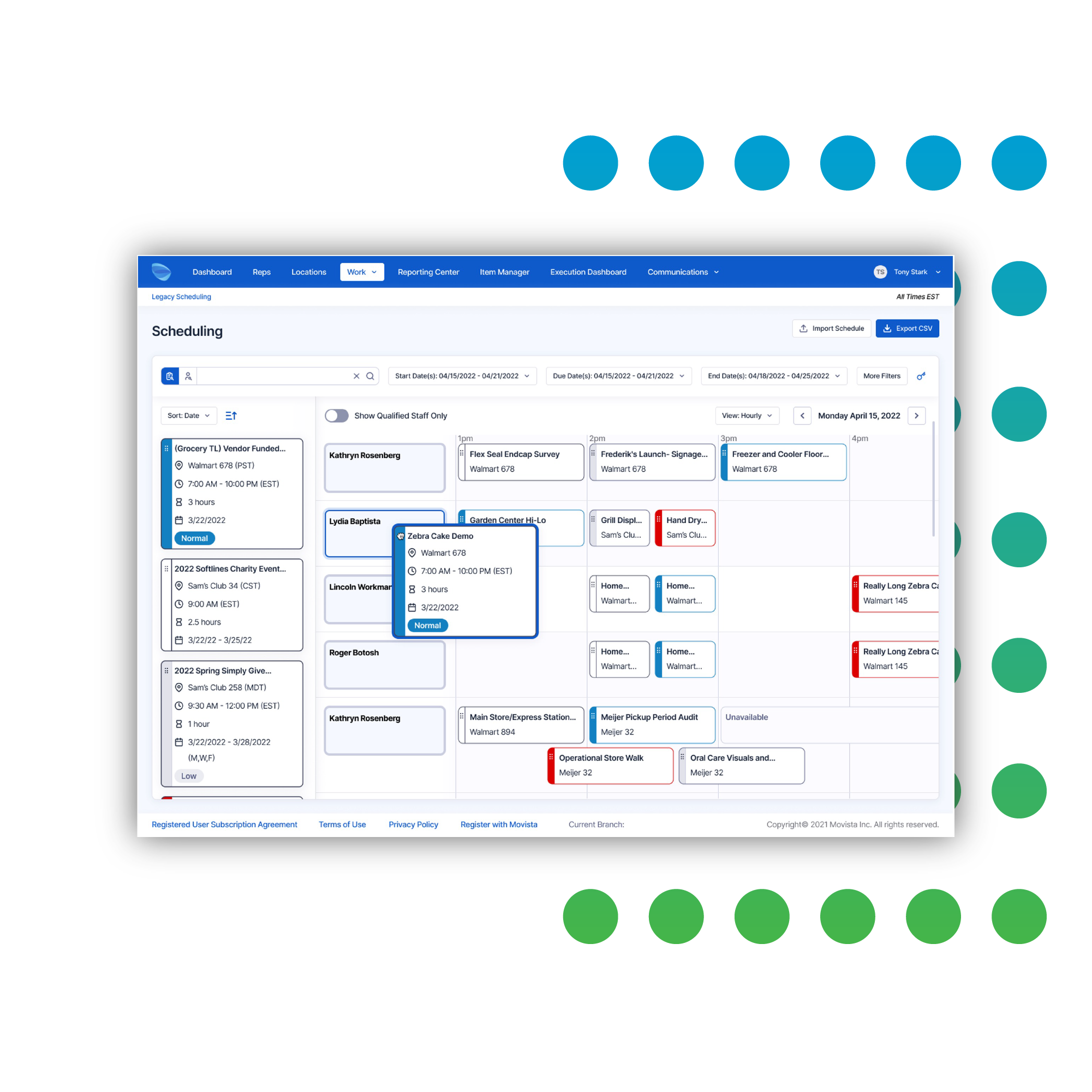 Movista - retail execution dashboard