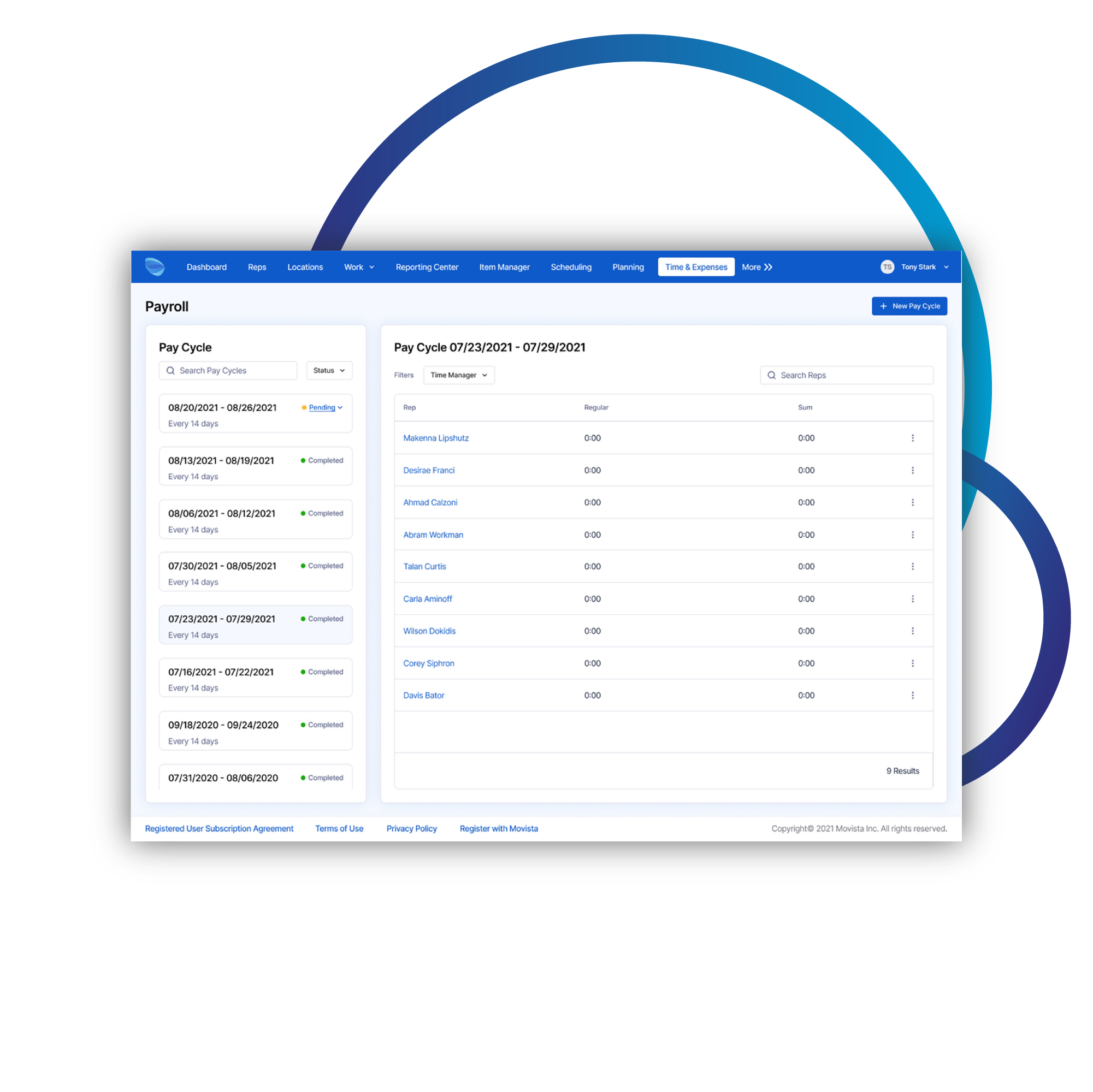 Movista - retail execution dashboard